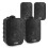 4x Black Weatherproof 100V Line Speakers 240W 1