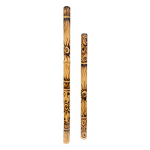 Bamboo Didgeridoo Burnt Style Design - Handmade Musical Instrument Aboriginal Wind - 120 cm