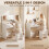 Homcom (White) HOMCOM 2-in-1 Dressing Table Flip Top Mirror and Hidden Stool 4