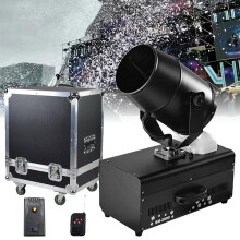 Commercial 2000W Snow Machines for Outdoors, 90 Snow Making Machine with Remote Control and Flight Case, for Christmas, Wedding, Kids Party, Stage E