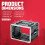 Gator Molded PE 6U 19.25 inch Rack Case with Front / Rear Rails / Pull Handle / Recessed Wheels and Locking 6