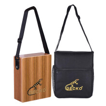 Btuty Traveling Cajon Box Drum Hand Drum Portable Wood Percussion Instrument with Strap Carrying Bag