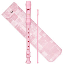 Recorder Instrument for Beginner, Sovvid Flute Instrument 8-Hole German Fingering Soprano Recorder Flauta with Cleaning Rod & Leather Case