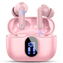 A90 Pro draadloze oordopjes, Bluetooth 5.3, 4 microfoons ENC, LED-weergave, Rose