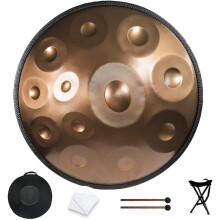 12 Note Steel Hand Drum, 432HZ Handpan in D Minor, Handpan Drums with Bag, Tripod, Mallet