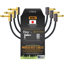 WORLDS BEST CABLES 3 Units - 15 CM - Pedal, Effects, Patch, instrument cable CUSTOM MADE made using Mogami 2319 wire & Eminence Tiny Gold Plated ¼ in