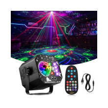4 in 1 Disco Party Lights, 96 Patterns with Disco Ball & RGB & UV & LED PAR