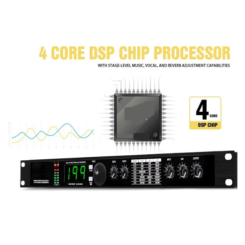 Professional Digital Reverb And Multi Effect Processor Audio Processor Equalizer Vocal Microphone 1