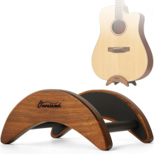 Acoustic Guitar Stand, Clip-On Self-Standing Solid Wood Guitar Stand, Portable Lightweight Guitar Stand Floor, Compact Guitar Holder for Travel and S