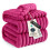 Bedsure Soft Queen Size Blanket for Bed Hot Pink 90"x90" 1