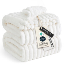 Bedsure Soft Cozy Cal King Size Blanket for Bed Off White 102"x96"