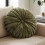 Homescapes Round Pleated Cushion, 36 cm 2