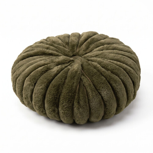 Homescapes Round Pleated Cushion, 36 cm 2