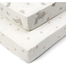Tutti Bambini Cot Bed Fitted Sheets Cotton 2 Pack - Cocoon - 140x70cm