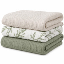 Bramble & Bear 3 Pack Large Muslin Cloths for Baby, 100% Cotton, 100x100cm