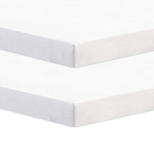 2x Next to Me Crib Fitted Sheets(83-85 x 50-51 cm) | 100% Pure Cotton, High Thread Count, Soft & Durable (White, 83-85 x 50-51 cm)