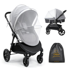 Orzbow Mosquito Net for Pram, Two-Way Zippers for Easy Access
