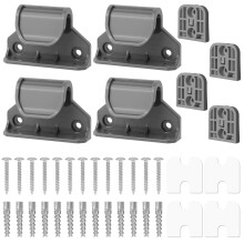 2 Sets Baby Gate Replacement Parts, Extension Mounting Accessories with 4 Latches 4 Brackets & Screws for Mesh and Retractable Baby Gate Wall Mountin