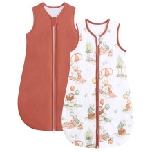 JiAmy 1.5 TOG Baby Sleeping Bag Cotton Sleep Sack Bear Orange 18-24 Months