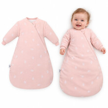 Baby Sleeping Bag 3.5 tog Long Sleeve Sleep Sack, 100% cotton Unisex Winter sleeping bag with temperature scale 0-2T,removable sleeves