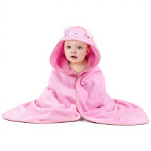 DiULi Hooded Baby Towel,Pink Cat 80x80cm Single Pack