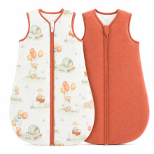 JiAmy 2 Pack 2.5 Tog Winter Baby Sleeping BagBear Orange 6-12 Months