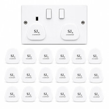20 Pack Plug Socket Covers UK – Child P lug S ocket C overs Baby – White S ocket Inserts for UK 3-Pin Plug S ockets – Electrical Outlet P lug C