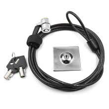 Laptop Lock, Tablet Lock Security Cable, 2 Keys Sturdy Steel Locking Kit Anti Theft Hardware Protection