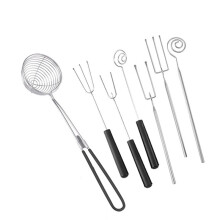 7-Teiliges Schokoladen-Tauchwerkzeug-Set, Pralinengabeln und Spiral-Tauchlöffel Aus Edelstahl für Konditoren und Desserts