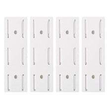 4PCS Socket Fixer, Self Adhesive Power Strip Holder, Adhesive Punch-free Socket Holder, No-Drill Power Strip Holder, Sliding Design, Suitable for Cab