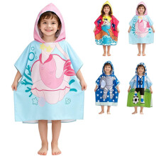 NIFTYY Kids Hooded Poncho Towel, Ultra Soft Microfibre Quick Dry