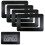 Hounyou 4 Pcs 146 mm x 86 mm Internal Size Double Socket Surround, Textured Black Plug Socket Surround Plates 1