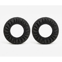 2X Pram Buggy Wheel Covers – Black Waterproof Pushchair Stroller Wheel Protectors – Floor Protection Covers for Indoor Use, Fits 12-25cm Wheels (2