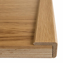Project DIY Solid Oak Corner L Beading – 900mm Length – 24x29mm Profile – Premium Solid Oak Edge Trim for Outside Corners & Stair Nosing – S