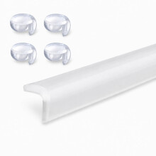 Ultra-Soft Silicone Edge Guards for Baby Proofing,Edge Protector 100% Silicone,Pre-Taped Adhesive Corner Protectors,Clear Child-Safe Table & Furnitur