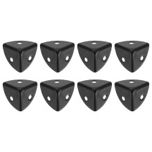 sourcing map 8Pcs Decorative Box Corner Cover, 18mm Metal Edge Guard, Furniture Corner Edges Protector, Black