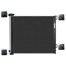 Vurlexat Retractable Stair Safety Mesh Gate for Baby(Black, H86.5 x W150cm)