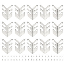 sourcing map 15Pcs Skiffers Baseboard Corner Protectors, Vintage Metal Decorative Skirting Board Corner Cover with Screws for Furniture Edge Baseboar