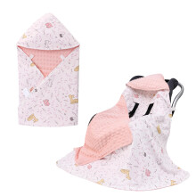 LAT Baby Car Seat Blankets, Universal baby Swaddling Blanket,Boy Girl Hooded Cosy Toes,Double Layer Cotton Warm Blanket Wrap for Car Seat, Pushchair,