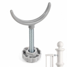 1Pc U-Shaped Alloy Stair Gate Banister Adapter Guardrail Fixator Silver