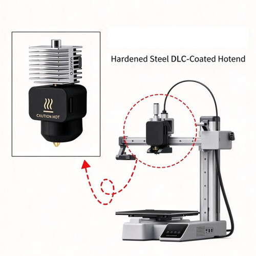Kit Hotend para Impressora 3D para  A1/A1  de Alta Velocidade com Bico de Aço Endurecido de 0,4 mm 1