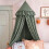 SmoothNovelty Gingham Plaid Bed Canopy, Green Black, Round 1