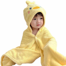 Fayscingo Baby Hooded Bath Towel for Kids Toddler Soft Warm Coral Fleece Absorbent Swaddle Blanket Swimming Poncho Towel, 120x80CM