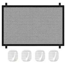 Retractable Baby Gate and Mesh Stair Gate for Dogs, 110x72cm Extendable Pet Gate for Indoor Doorways, No Drilling Safety Gates for Kids and Pets, Por