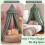 SmoothNovelty Gingham Plaid Bed Canopy, Green Black, Round 6