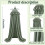 SmoothNovelty Gingham Plaid Bed Canopy, Green Black, Round 2