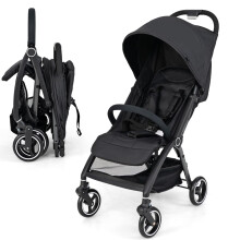 GYMAX Baby Stroller, Foldable Toddler Pushchair with Adjustable Backrest, Canopy and Calf Support, Storage Basket, Baby Buggy Pram Carriage for 0-3 Y
