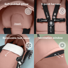 Stokke YOYO 0+ Newborn Pack - Fabric Newborn Bassinet Set for YOYO³ Stroller - Birth to 6 Months - Frame Sold Separately, Ginger