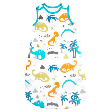MOEMOE BABY 0.5 Tog Sleeping Bag Baby Sleeping Bag Summer Sleep Bag Toddler Sleeping Bag Cotton Sleep Sack Sleeveless Wearable Blanket,Dinasours,6-12