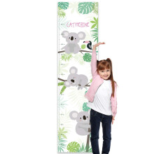 Paper Themes Personalised Childrens Height Chart for Kids Nursery Wall, or Bedroom - Koala
